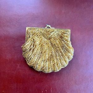 Gold beaded clutch Vintage